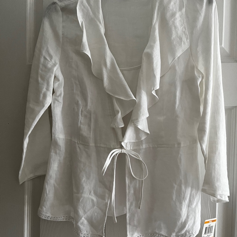 Charter Club White Blouse with White tank seen in